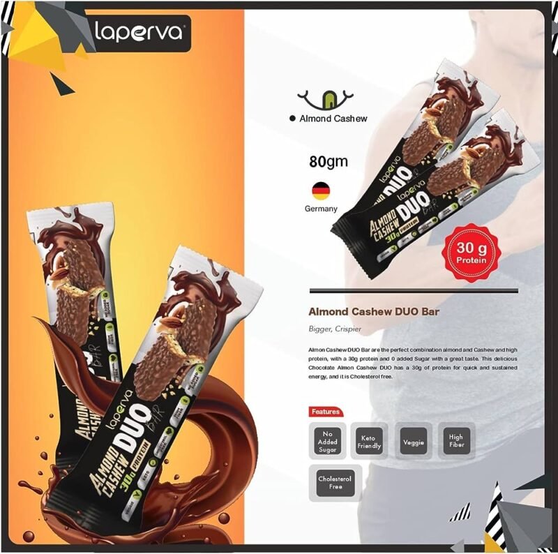 ⁦Laperva almond cashew duo protein Bar⁩ - الصورة ⁦2⁩