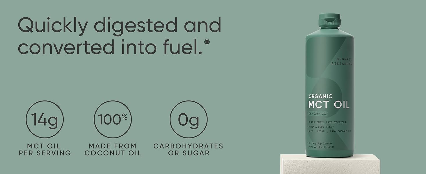 Sports Research Organic MCT oil - الصورة 3